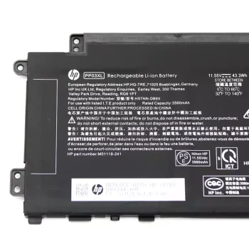 Batería Original HP PP03XL 43Wh para Pavilion 13-bb, 14-dv y x360 14-dw