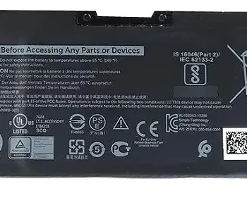 Batería Dell 266J9 Original 11.4V 51Wh para G3 y G5