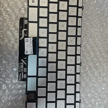 Teclado hp 13-ba español color plata retroiluminado imagen frontal